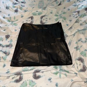 Faux leather skirt